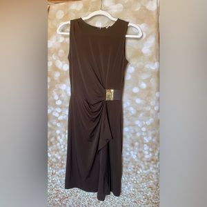 NWOT Michael Micheal Kors Faux Wrap Dress with Gold Belt Detail